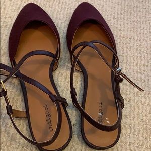 Burgundy strappy sandals